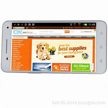 DG650 Latest Android 4.2.2 MTK6589T Quad-core 6.5-inch OTG NFC and Compass Mobile Phone, 3,500mAh